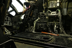 Looking into the cockpit of the Victor.