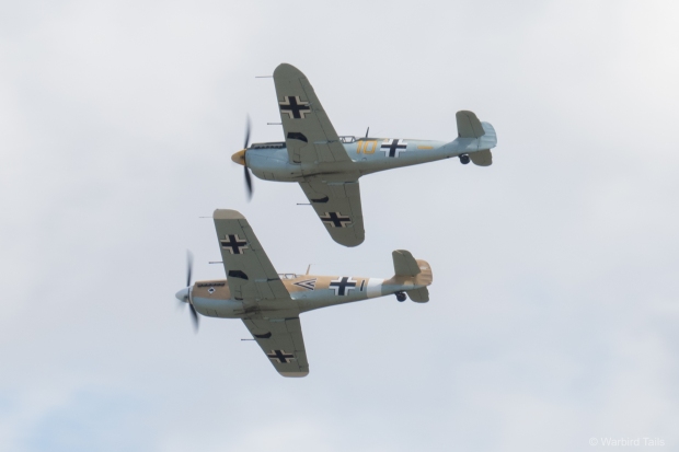 The Buchon pair during their mock airfield attack. 