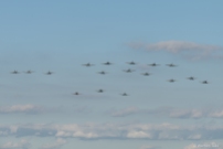 A sight many will remember from years to come. The first pass from the 15 Spitfires and 2 Seafires.