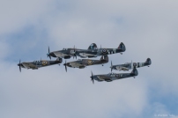 The BBMF managed to get all their airworthy fighters up together for an impressive performance.